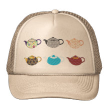Multi-coloured Tea Kettles Mesh Hat