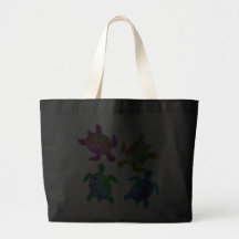 Multi Painted Turtles Dark Bags