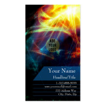 Multi Psychedelic Burst Fractals Business Card