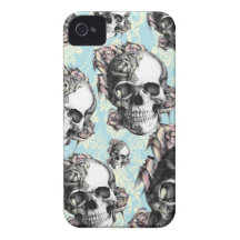 Multi skull and roses.  Don't be Blue. iPhone 4 Case-Mate Case