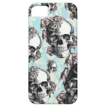 Multi skull and roses.  Don't be Blue. iPhone 5 Cases
