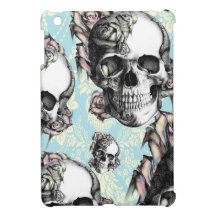 Multi skull and roses.  Don't be Blue. iPad Mini Covers