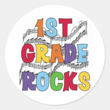 Multicolor 1st Grade Rocks Stickers