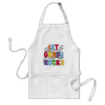Multicolor 1st Grade Rocks Tshirts and Gifts Apron
