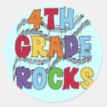 Multicolor 4th Grade Rocks Tshirts and Gifts Stickers