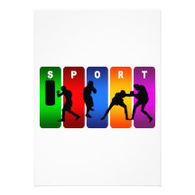 Multicolor Boxing Emblem Invitation