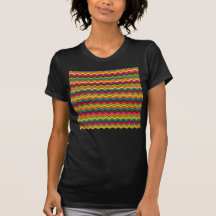 Multicolor girly chevron tee shirts