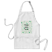 Multicolor green polka dots aprons