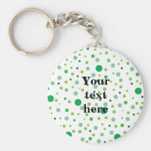 Multicolor green polka dots keychains