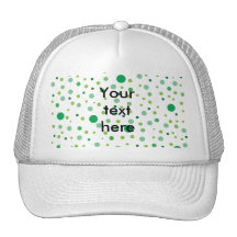 Multicolor green polka dots mesh hats