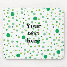 Multicolor green polka dots mousemat