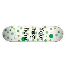 Multicolor green polka dots skate decks