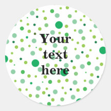 Multicolor green polka dots sticker