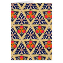 Multicolor repeat pattern greeting cards