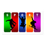 Multicolor Snowboarding Emblem Business Card Template