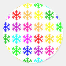 Multicolored Snowflakes Sticker