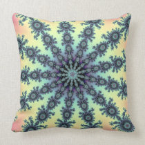 Multicolored Star Fractal Throw Pillow pillows
