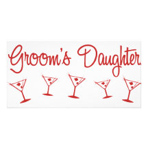 MultiMartini-GroomsDaughter-Red Photo Greeting Card