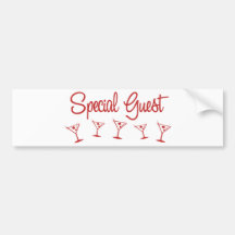 MultiMartini-SpecialGuest-Red Bumper Sticker