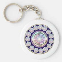 Multiple CHAKRA  -  Sparkle n Live Mandala Key Chain