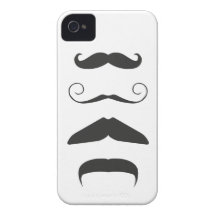 Multiple Moustache iPhone 4 Case-Mate Cases