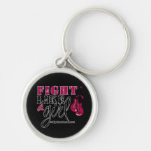 Multiple Myeloma Awareness Fight Like a Girl Keychains