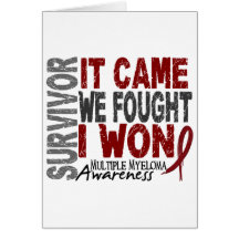 Multiple Myeloma Survivor It Came We Fought I Won Greeting Card