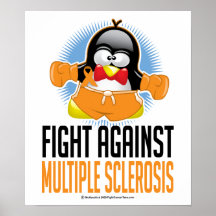 Multiple Sclerosis Boxing Penguin Print