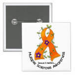 Multiple Sclerosis FLOWER RIBBON 1 Pin