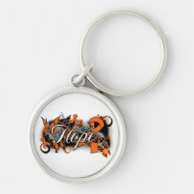 Multiple Sclerosis Hope Garden Ribbon Key Chains