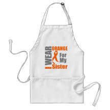 Multiple Sclerosis I Wear Orange Ribbon Sister Apron