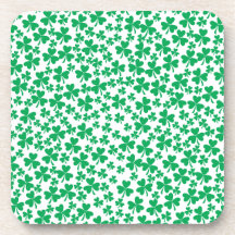 Multiple Shamrocks Beverage Coaster