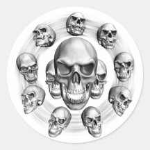 Multiple Skulls Stickers
