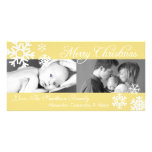 Multiple Snowflakes Christmas Photocard (Gold) photo cards