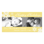 Multiple Snowflakes Christmas Photocard (Gold) photo cards