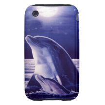 Mum and Baby Dolphin Case iPhone 3 Tough Case