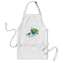 Mum and Baby Peacock Aprons