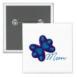 Mum (blue butterfly) buttons
