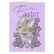 Mum Easter Card With Baby Rabbit - Just For You At