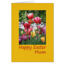 Mum Happy Easter Tulip card