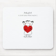 mum i love u this much mouse pads