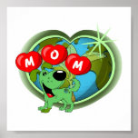 Mum in Hearts (Leaf) Print
