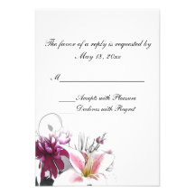 Mum & Lily RSVP Cards Custom Announcements
