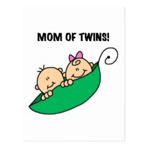 Mum of Twins-Peas in a Pod Tshirts and Gifts Postcard