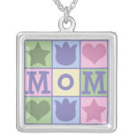 Mum Quilt Square Necklace