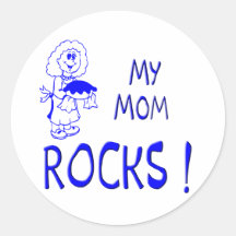 Mum Rocks ! (blue) Sticker