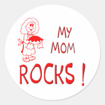 Mum Rocks ! (red) Sticker