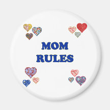 Mum Rules Fridge Magnets