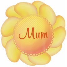 Mum (yellow flower) acrylic cut out