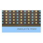 Mummy Calling Card Brown Modern Polka Dots Business Card Template